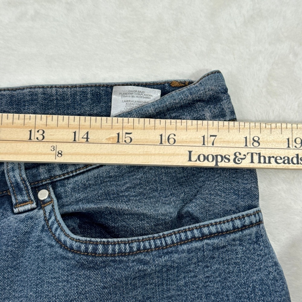 Jones New York Jeans Womens 14P Blue Signature Petite Straight Leg Stretch High - Picture 4 of 13